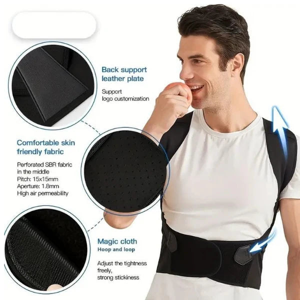 Posture Corrector Back Straightener Posture Fully Adjustable Shoulder Support Brace Used for Women and Men Middle Upper Spine